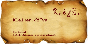 Kleiner Éva névjegykártya